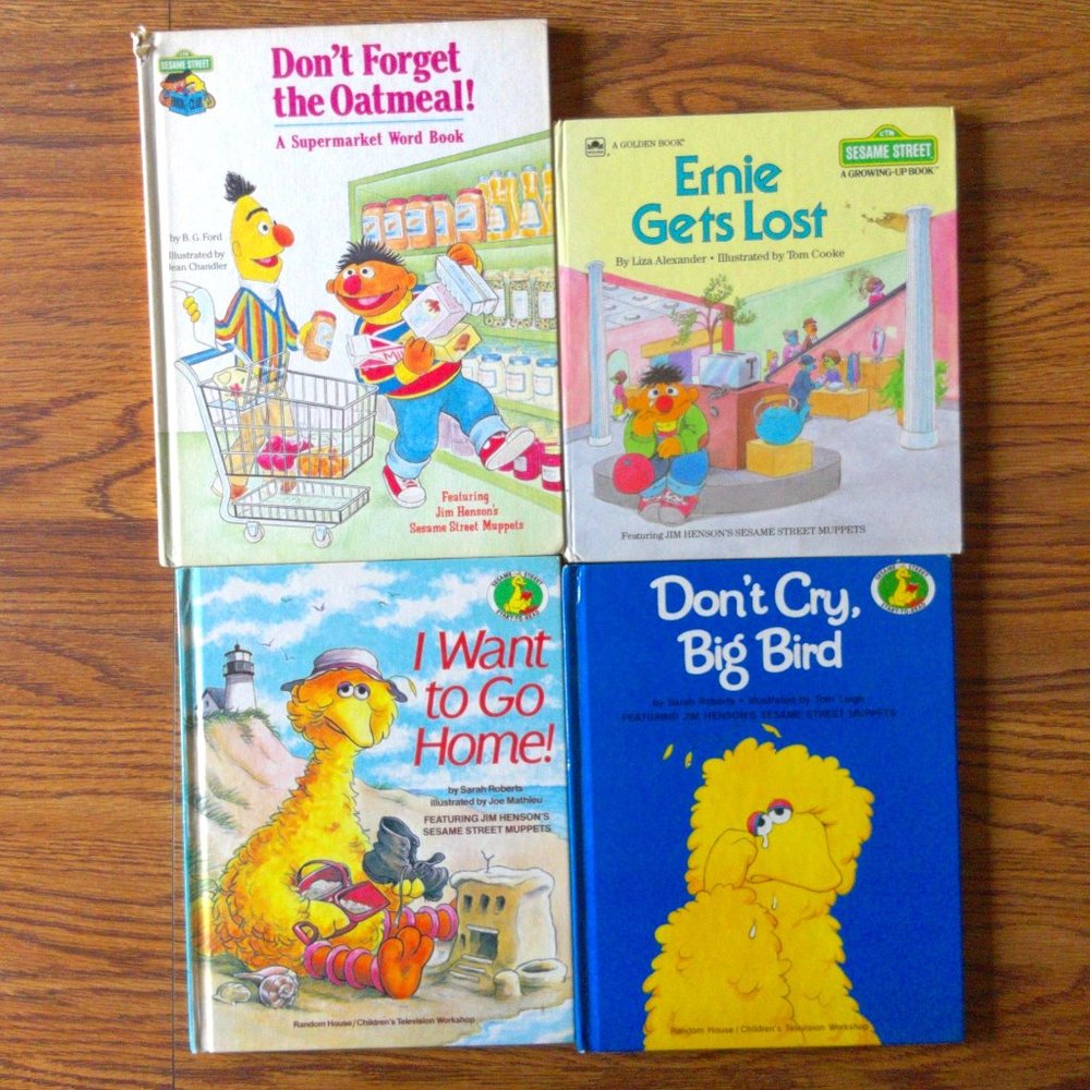 Sesame Street Start-To-Read  book lot Vintage